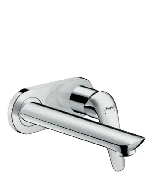Hansgrohe Einhebel-Waschtischmischer in Chrom, wandmontiert, mit einem Auslauf. Design für Unterputzinstallation.